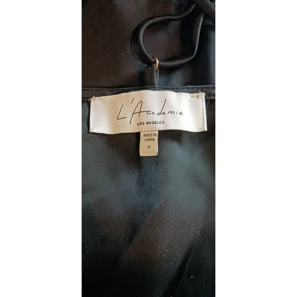 L'Academie Black T Back Cami Button Front Sz Small - Picture 5 of 10